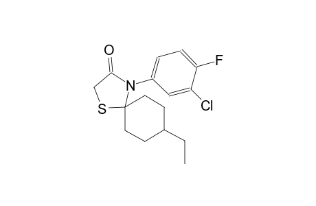 4-(3-Chloro-4-fluoro-phenyl)-8-ethyl-1-thia-4-aza-spiro[4.5]decan-3-one