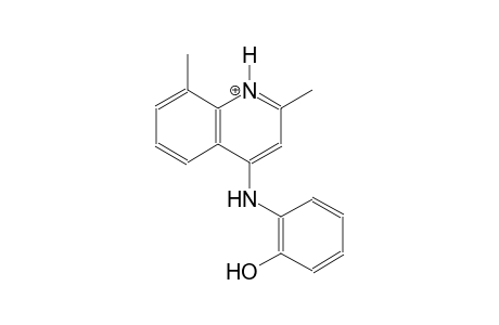 4-(2-hydroxyanilino)-2,8-dimethylquinolinium