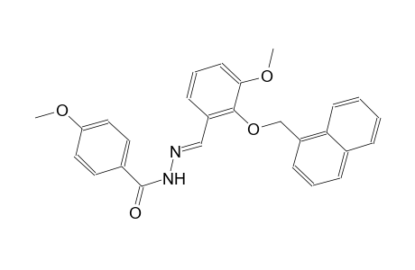 4-methoxy-N'-{(E)-[3-methoxy-2-(1-naphthylmethoxy)phenyl]methylidene}benzohydrazide