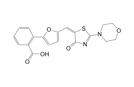 2-{5-[(E)-(2-(4-morpholinyl)-4-oxo-1,3-thiazol-5(4H)-ylidene)methyl]-2-furyl}benzoic acid