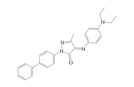 1-(4-biphenylyl)-4-[p-(diethylamino)phenylimino]-3-methyl-2-pyrazolin-5-one