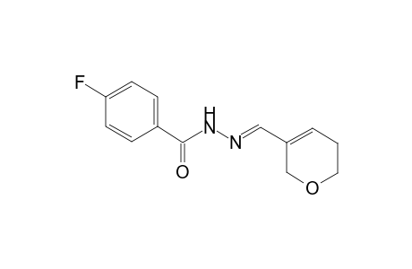 Benzoic acid, 4-fluoro-, N'-[(5,6-dihydro-2H-pyran-3-yl)methylidene]hydrazide