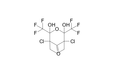 1,5-Dichloro-2,4-dihydroxy-2,4-bis(trifluoromethyl)-3-oxabicyclo[3.3.1]nonan-9-one
