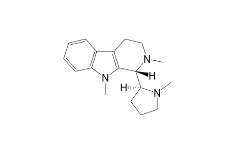 (1R)-2,9-dimethyl-1-[(2S)-1-methyl-2-pyrrolidinyl]-3,4-dihydro-1H-pyrido[3,4-b]indole