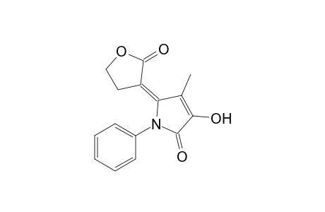 (E)-3-Hydroxy-4-methyl-5-(2-oxotetrahydrofuran-3-ylidene)-1-phenyl-2,5-dihydropyrrol-2-one