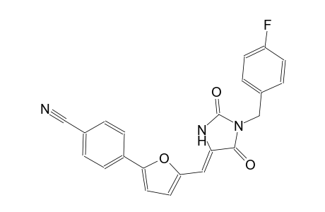 4-(5-{(Z)-[1-(4-fluorobenzyl)-2,5-dioxo-4-imidazolidinylidene]methyl}-2-furyl)benzonitrile