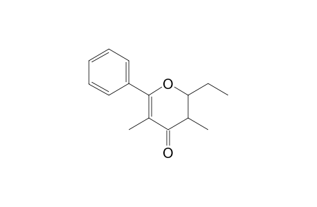 (2RS,3SR)-2-Ethyl-6-phenyl-2,3-dihydro-3,5-dimethyl-4H-pyran-4-one