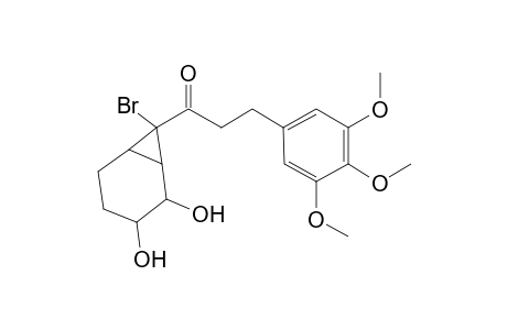 1-{(1'RS,2'SR,3'RS,6'RS,7'SR)-7'-Bromo-2',3'-dihydroxybicyclo[4.1.0]heptan-7'-yl}-3-(3'',4'',5''-trimethoxyphenyl)propan-1-one