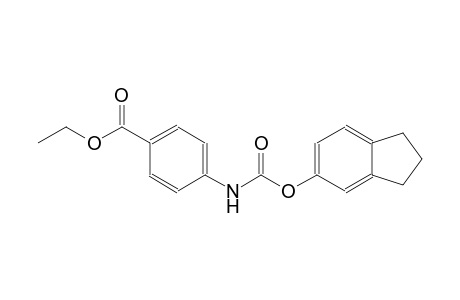 Benzoic acid, 4-(indan-5-yloxycarbonylamino)-, ethyl ester