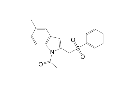 1H-Indole, 1-acetyl-5-methyl-2-[(phenylsulfonyl)methyl]-