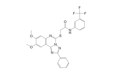 2-[(8,9-dimethoxy-2-phenyl[1,2,4]triazolo[1,5-c]quinazolin-5-yl)sulfanyl]-N-[3-(trifluoromethyl)phenyl]acetamide