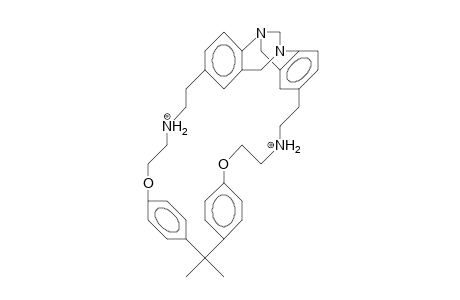 26,26-Dimethyl-6H,12H-2,8-(eieo[1,4]benzene-methano[1,4]benzene-oxy-eieo)-5,11-methano-dibenzo(B,F)(1,5)diazocine dicati