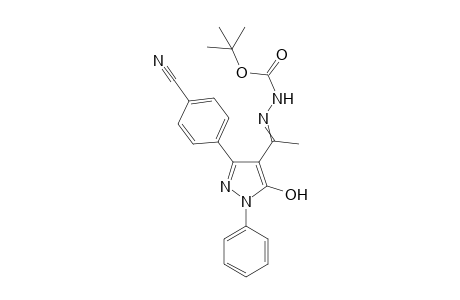 tert-Butyl 2-{1-[3-(4-cyanophenyl)-5-hydroxy-1-phenyl-1H-pyrazol-4-yl]ethylidene}hydrazinecarboxylate