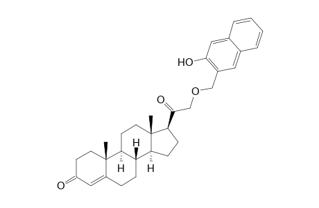 (8S,9S,10R,13S,14S,17S)-17-[2-(3-Hydroxy-naphthalen-2-ylmethoxy)-acetyl]-10,13-dimethyl-1,2,6,7,8,9,10,11,12,13,14,15,16,17-tetradecahydro-cyclopenta[a]phenanthren-3-one