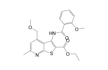 Thieno[2,3-b]pyridine-2-carboxylic acid, 3-[(2-methoxybenzoyl)amino]-4-(methoxymethyl)-6-methyl-, ethyl ester