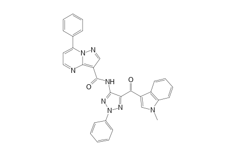 N-[5-(1-methyl-1H-indole-3-carbonyl)-2-phenyl-2H-1,2,3-triazol-4-yl]-7-phenyl pyrazolo[1,5-a]pyrimidine-3-carboxamide