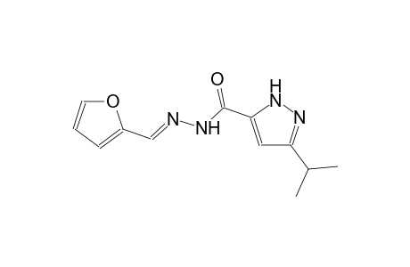 1H-pyrazole-5-carboxylic acid, 3-(1-methylethyl)-, 2-[(E)-2-furanylmethylidene]hydrazide