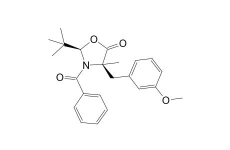 (2R,4R)-2-(t-Butyl)-3-benzoyl-4-methyl-4-(3'-methoxybenzyl)-1,3-oxazolidin-5-one
