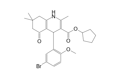 3-quinolinecarboxylic acid, 4-(5-bromo-2-methoxyphenyl)-1,4,5,6,7,8-hexahydro-2,7,7-trimethyl-5-oxo-, cyclopentyl ester