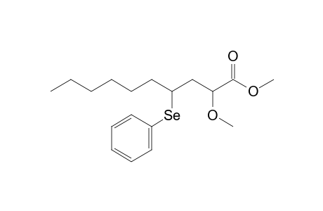 Methyl 2-methoxy-4-(phenylseleno)decanoate