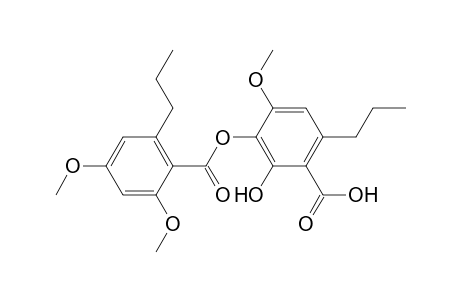 Benzoic acid, 3-[(2,4-dimethoxy-6-propylbenzoyl)oxy]-2-hydroxy-4-methoxy-6-propyl-