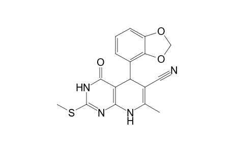 5-[(3',4'-Dioxomethylene)phenyl]-6-cyano-7-methyl-2-(methylsulfanyl)-5,8-dihydropyrido[2,3-d]pyrimidin-4(3H)-one