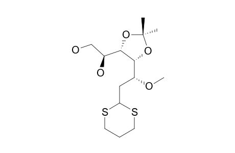 2-DEOXY-4,5-O-ISOPROPYLIDENE-3-O-METHYL-D-GLUCO-HEPTOSE-TRIMETHYLENE-DITHIOACETAL