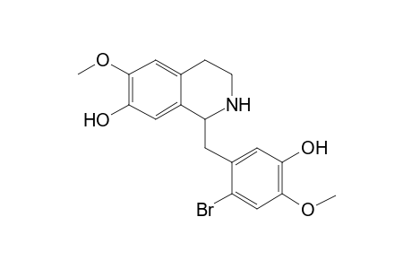 1-(2-Bromo-5-hydroxy-4-methoxybenzyl)-6-methoxy-1,2,3,4-tetrahydro-7-isoquinolinol