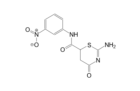 2-amino-N-(3-nitrophenyl)-4-oxo-5,6-dihydro-4H-1,3-thiazine-6-carboxamide