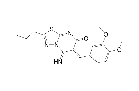 6-(3,4-Dimethoxy-benzylidene)-5-imino-2-propyl-5,6-dihydro-[1,3,4]thiadiazolo[3,2-a]pyrimidin-7-one