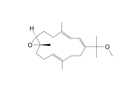 [(1E),(3E),7R*,8R*,(11E)]-1-(2-METHOXYPROPAN-2-YL)-4,8,12-TRIMETHYLOXABICYCLO-[12.1.0]-PENTADECA-1,3,11-TRIENE