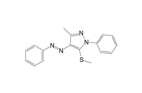 3-methyl-5-(methylthio)-1-phenyl-4-(phenylazo)pyrazole