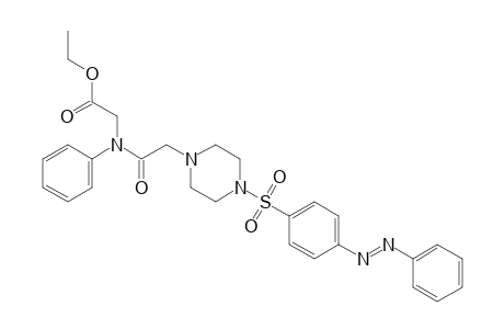Glycine, N-phenyl-N-[2-[4-[[4-[2-phenyldiazenyl]phenyl]sulfonyl]-1-piperazinyl]acetyl]-, ethyl ester