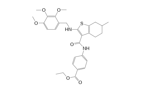 benzoic acid, 4-[[[4,5,6,7-tetrahydro-6-methyl-2-[[(2,3,4-trimethoxyphenyl)methyl]amino]benzo[b]thien-3-yl]carbonyl]amino]-, ethyl ester