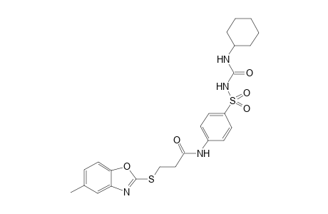 N-(4-(N-(Cyclohexylcarbamoyl)sulfamoyl)phenyl)-3-((5-methylbenzoxazol-2-yl)thio)propanamide