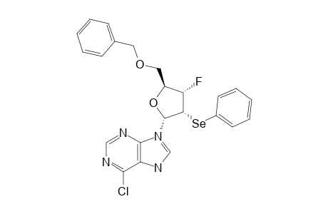 9-(5-O-BENZYL-2,3-DIDEOXY-3-FLUORO-2-PHENYLSELENYL-ALPHA-D-RIBOFURANOSYL)-6-CHLOROPURINE