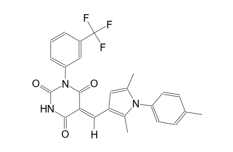 (5Z)-5-{[2,5-dimethyl-1-(4-methylphenyl)-1H-pyrrol-3-yl]methylene}-1-[3-(trifluoromethyl)phenyl]-2,4,6(1H,3H,5H)-pyrimidinetrione