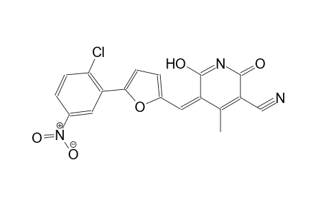 3-pyridinecarbonitrile, 5-[[5-(2-chloro-5-nitrophenyl)-2-furanyl]methylene]-2,5-dihydro-6-hydroxy-4-methyl-2-oxo-, (5Z)-