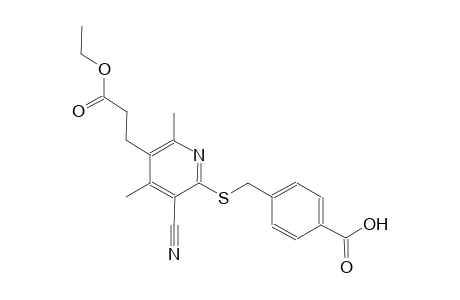 4-({[3-cyano-5-(3-ethoxy-3-oxopropyl)-4,6-dimethyl-2-pyridinyl]sulfanyl}methyl)benzoic acid