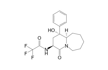 (1R,3S,10aR)-(+-)-3-Trifluoroacetylamino-1-hydroxy-1-phenylperhydropyrido[1,2-a]azepin-4-one