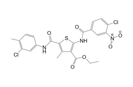 3-thiophenecarboxylic acid, 5-[[(3-chloro-4-methylphenyl)amino]carbonyl]-2-[(4-chloro-3-nitrobenzoyl)amino]-4-methyl-, ethyl ester
