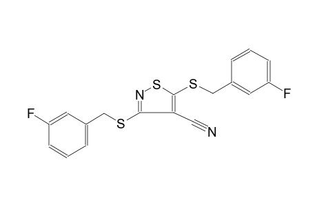 3,5-bis[(3-fluorobenzyl)sulfanyl]-4-isothiazolecarbonitrile