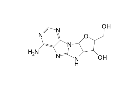 4-Amino-8-(hydroxymethyl)-6a,7,8,9a-tetrahydro-5H-furo[3',2':4,5]imidazo[1,2-E]purin-7-ol