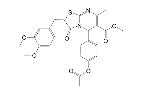 methyl (2E)-5-[4-(acetyloxy)phenyl]-2-(3,4-dimethoxybenzylidene)-7-methyl-3-oxo-2,3-dihydro-5H-[1,3]thiazolo[3,2-a]pyrimidine-6-carboxylate