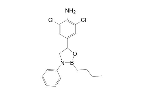 4-[1'-(n-butyl)-2'-phenyl-1'-bora-2'-aza-5-oxacyclopent-4'-yl]-2,6-dichloroaniline