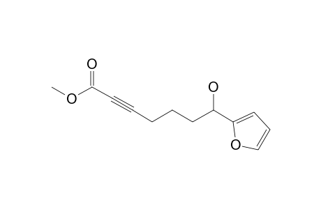 7-(2-furyl)-7-hydroxy-hept-2-ynoic acid methyl ester