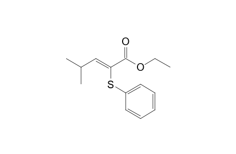 (Z)-4-methyl-2-(phenylthio)-2-pentenoic acid ethyl ester