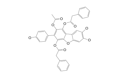 TERRESTRIN-F;2-ACETOXY-7,8-DIHYDROXY-3-(4-HYDROXY-PHENYL)-1,2-DIPHENYLACETOXY-DIBENZOFURAN