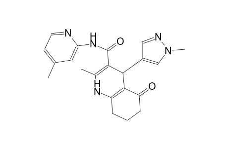2-methyl-4-(1-methyl-1H-pyrazol-4-yl)-N-(4-methyl-2-pyridinyl)-5-oxo-1,4,5,6,7,8-hexahydro-3-quinolinecarboxamide
