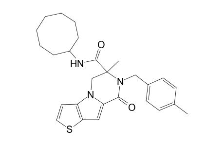 N-cyclooctyl-11-methyl-10-[(4-methylphenyl)methyl]-9-oxo-5-thia-1,10-diazatricyclo[6.4.0.0(2,6)]dodeca-2(6),3,7-triene-11-carboxamide